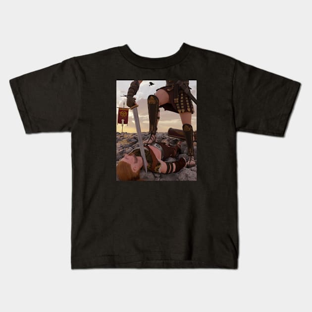 Roman Centurion against the barbarians Kids T-Shirt by ETOS ARS